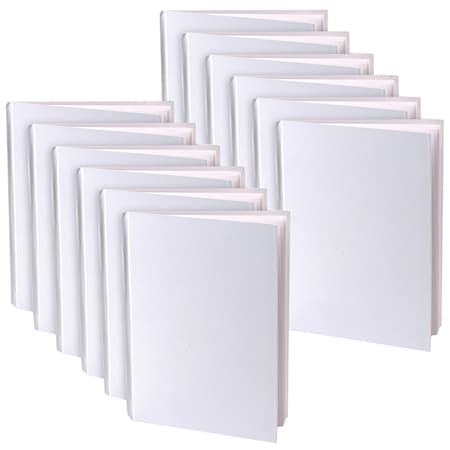 Young Authors Blank Hardcover Book, White Pages, 5in. x 4in. Portrait, 14 Sheets/28 Pages, 12PK 10717